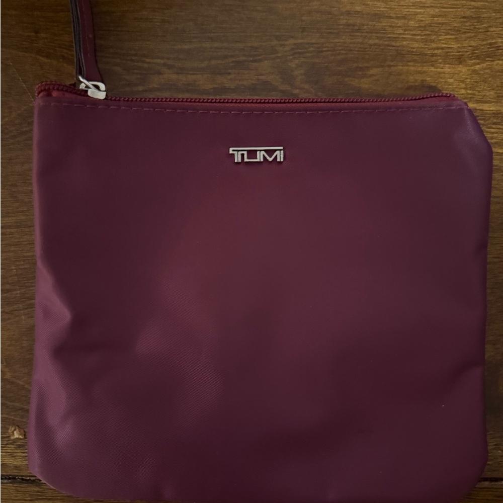 TUMI Maroon Travel Pouch